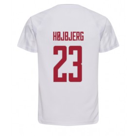 Danmark Pierre-Emile Hojbjerg 23 Udebane VM 2022 - Fodboldtrøjer (S/S)